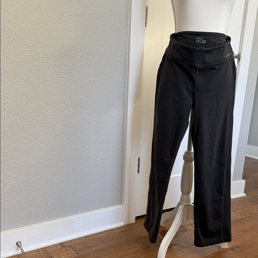 Eddie Bauer Fleece Lined Charcoal Straight Leg Active Pants